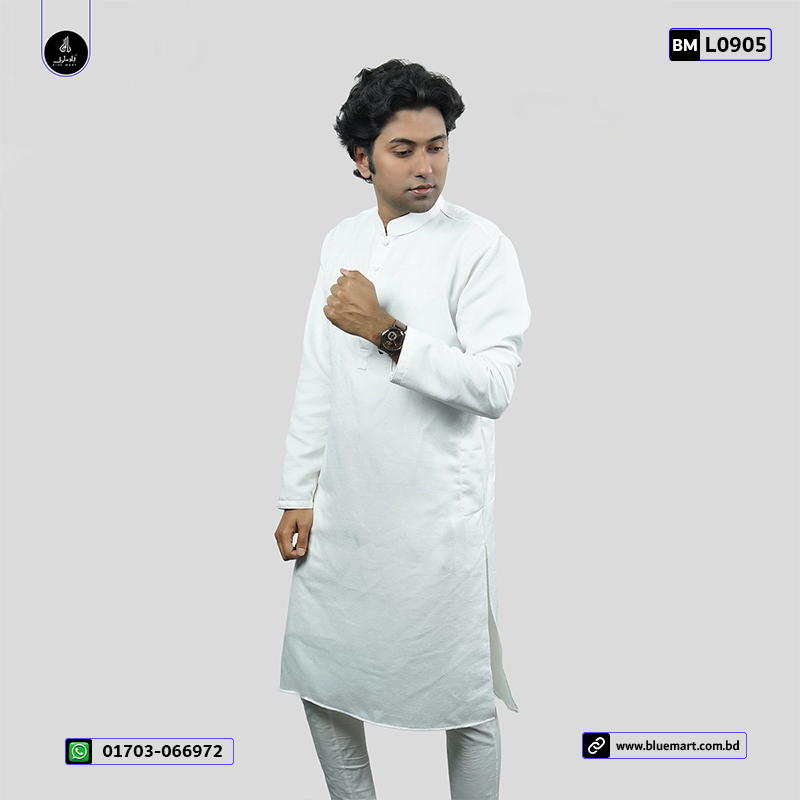 Indian Luxury Men's Panjabi-White