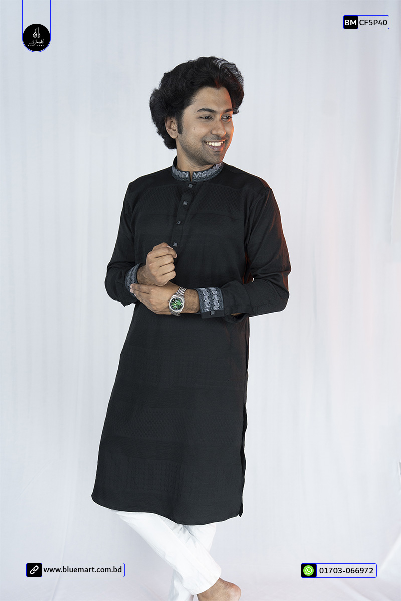 Regular Fit Panjabi-Black